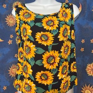Sunflower flowy boho tank